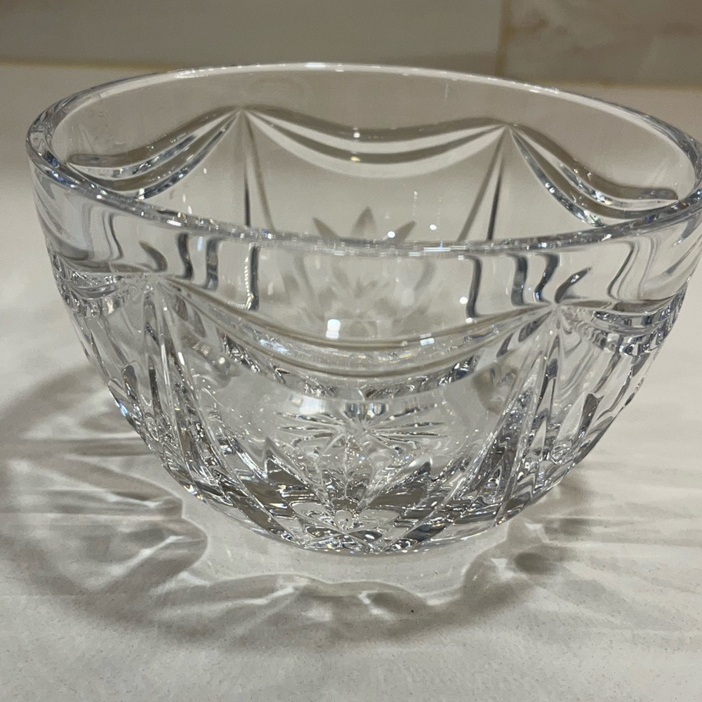 Waterford crystal tulip bowl thank you 4”